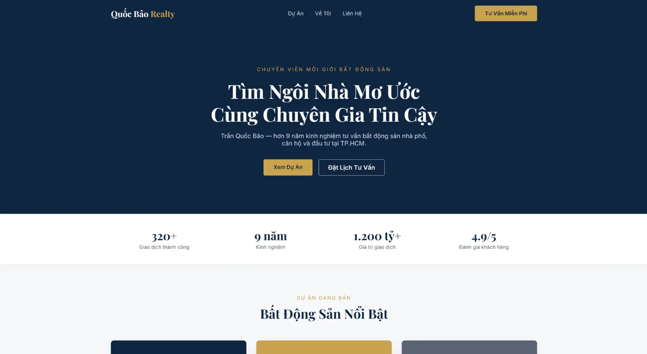 Portfolio Môi Giới Bất Động Sản