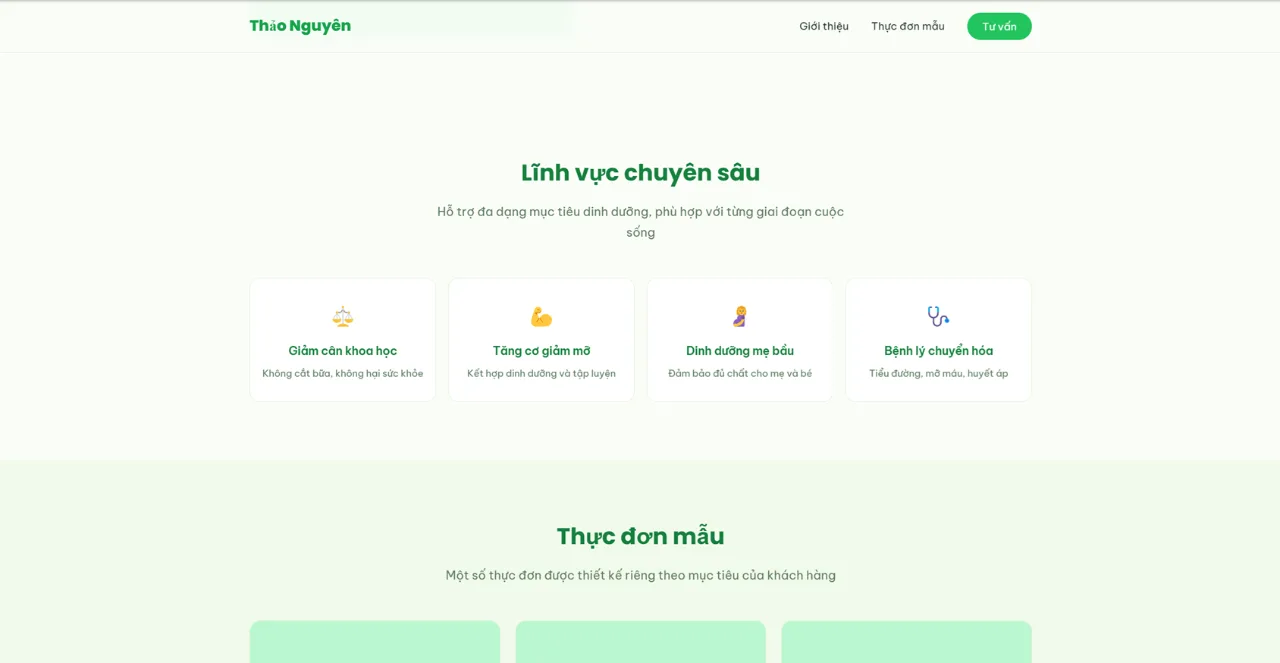 Portfolio Chuyên Gia Dinh Dưỡng