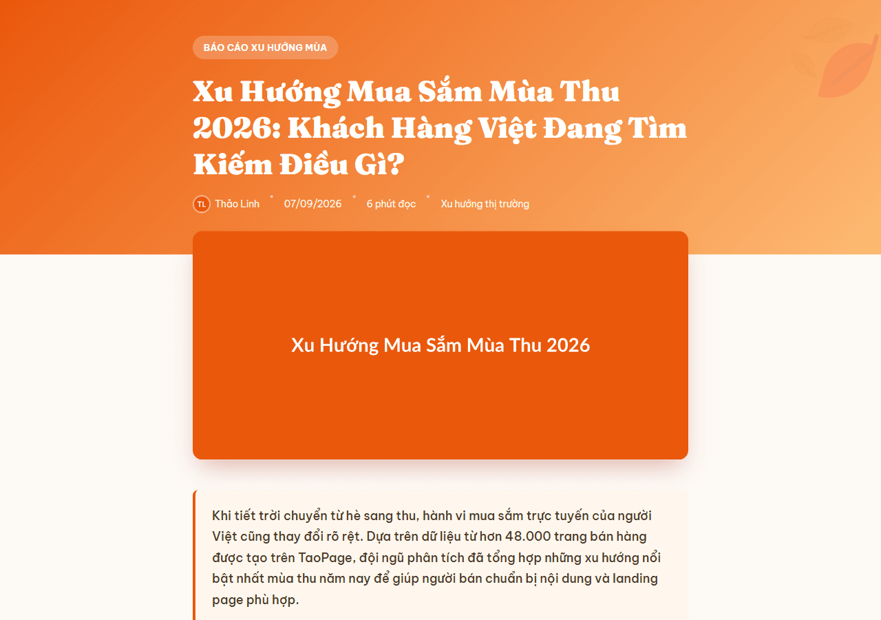 Bài Viết Báo Cáo Xu Hướng Theo Mùa