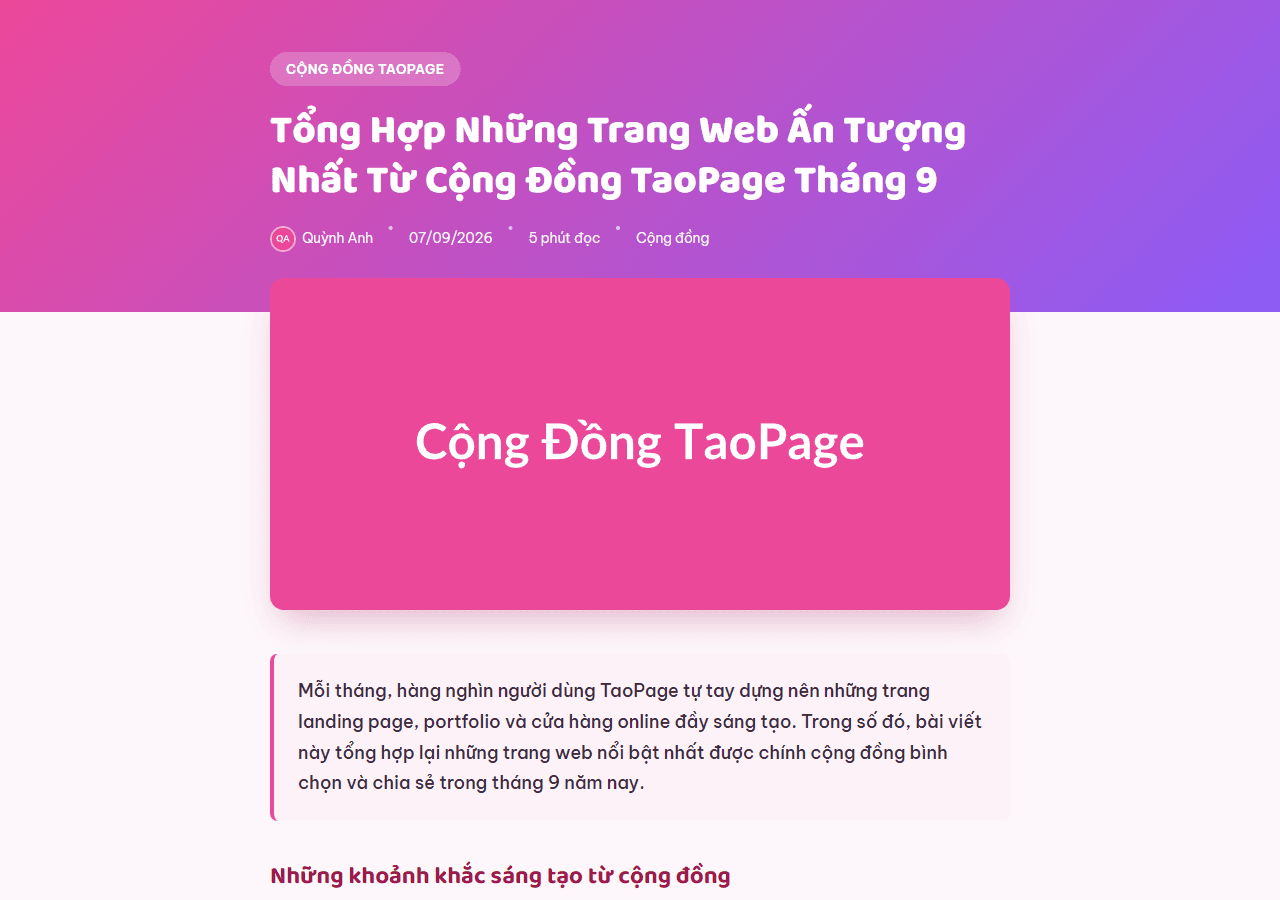 Bài Viết Tổng Hợp Nội Dung Cộng Đồng